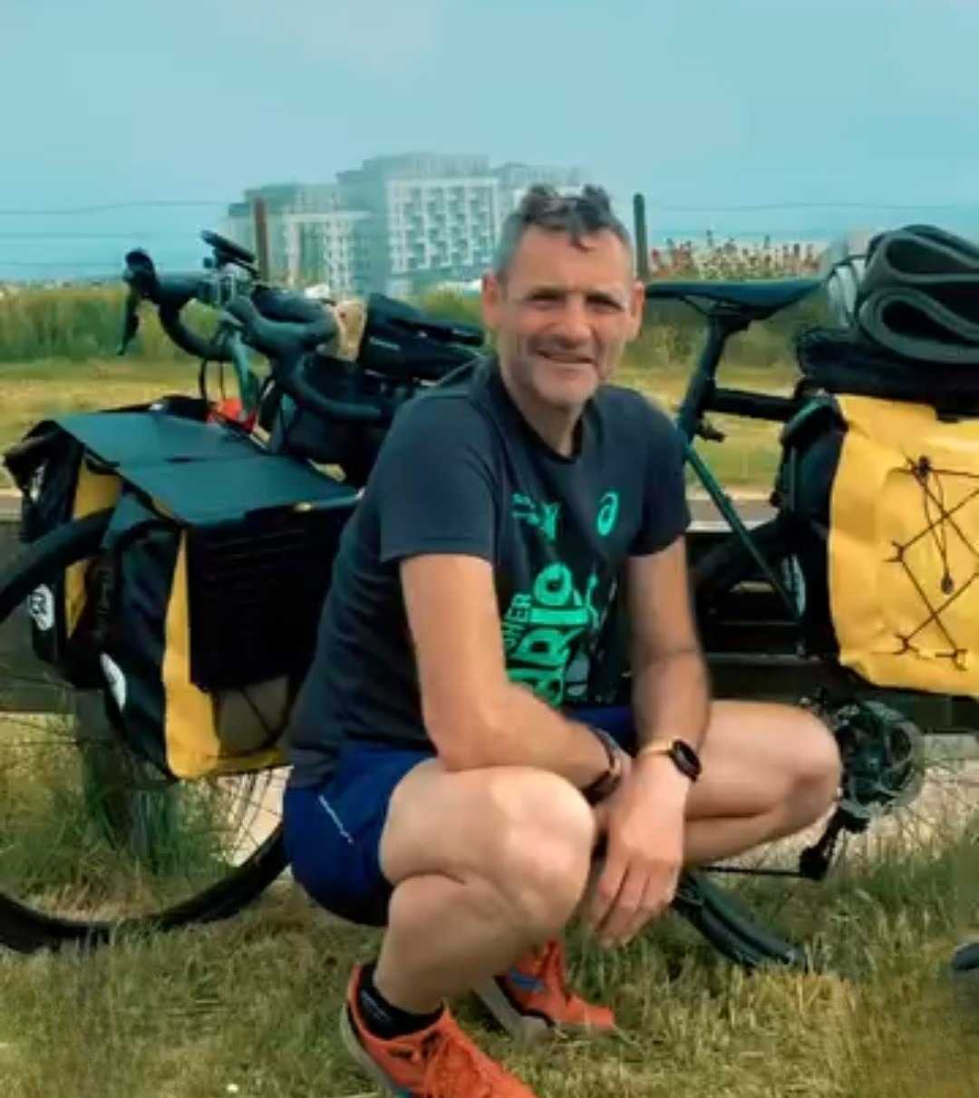 Maurice Edelson cycling from London to Cape Town