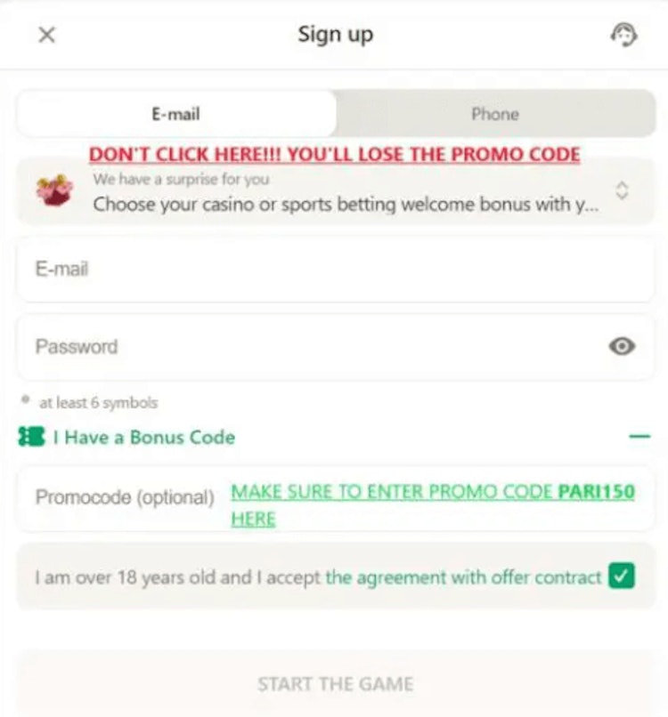 parimatch registration