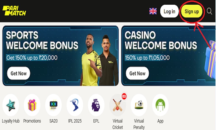 parimatch signup
