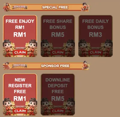 free credit rm10, 888 free share bonus rm10